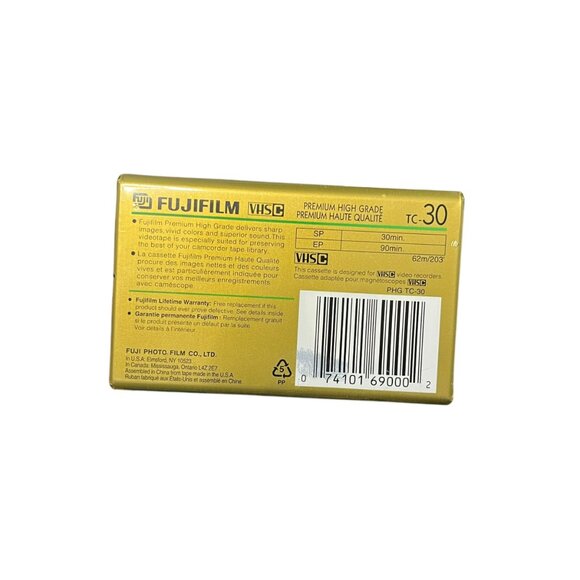 Fuji Film 30 VHS-C Pro Blank Video Tape New‎ TC-30 - Picture 5 of 5